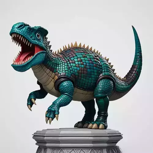 2733  Gothic   Roaring Ankylosaurus Dinosaur   3D Model