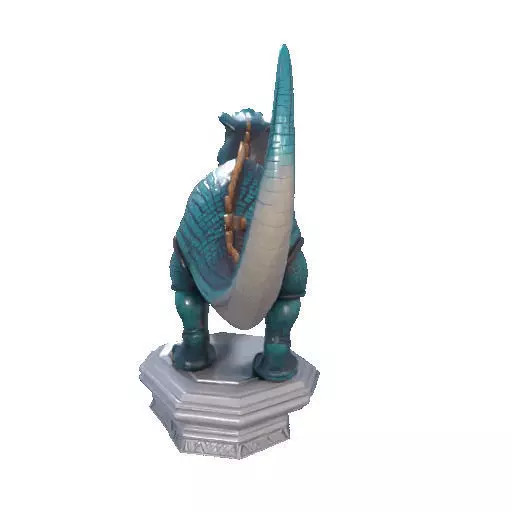 2733  Gothic   Roaring Ankylosaurus Dinosaur   3D Model 3D print model_29