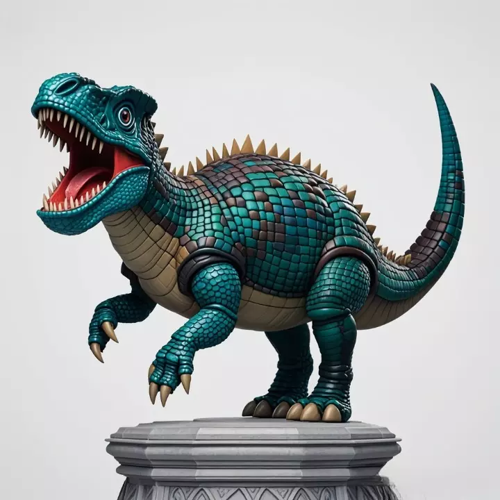 2733  Gothic   Roaring Ankylosaurus Dinosaur   3D Model 3D print model_4