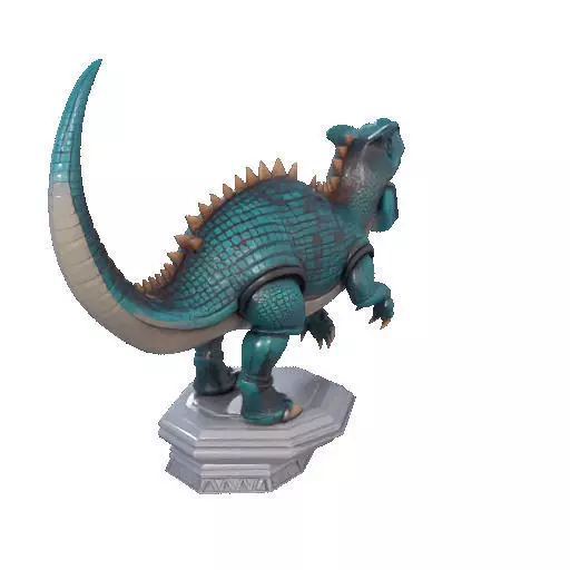 2733  Gothic   Roaring Ankylosaurus Dinosaur   3D Model 3D print model_26
