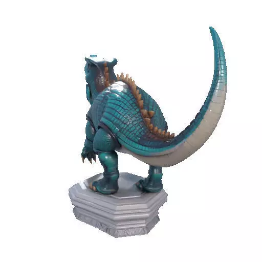 2733  Gothic   Roaring Ankylosaurus Dinosaur   3D Model 3D print model_31