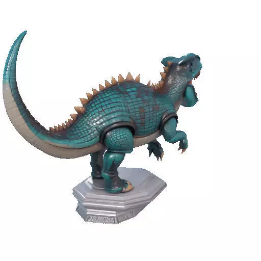 2733  Gothic   Roaring Ankylosaurus Dinosaur   3D Model 3D print model_25