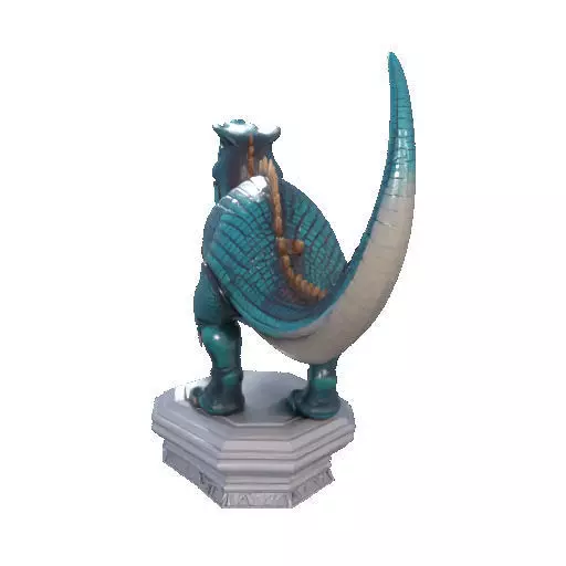 2733  Gothic   Roaring Ankylosaurus Dinosaur   3D Model 3D print model_30