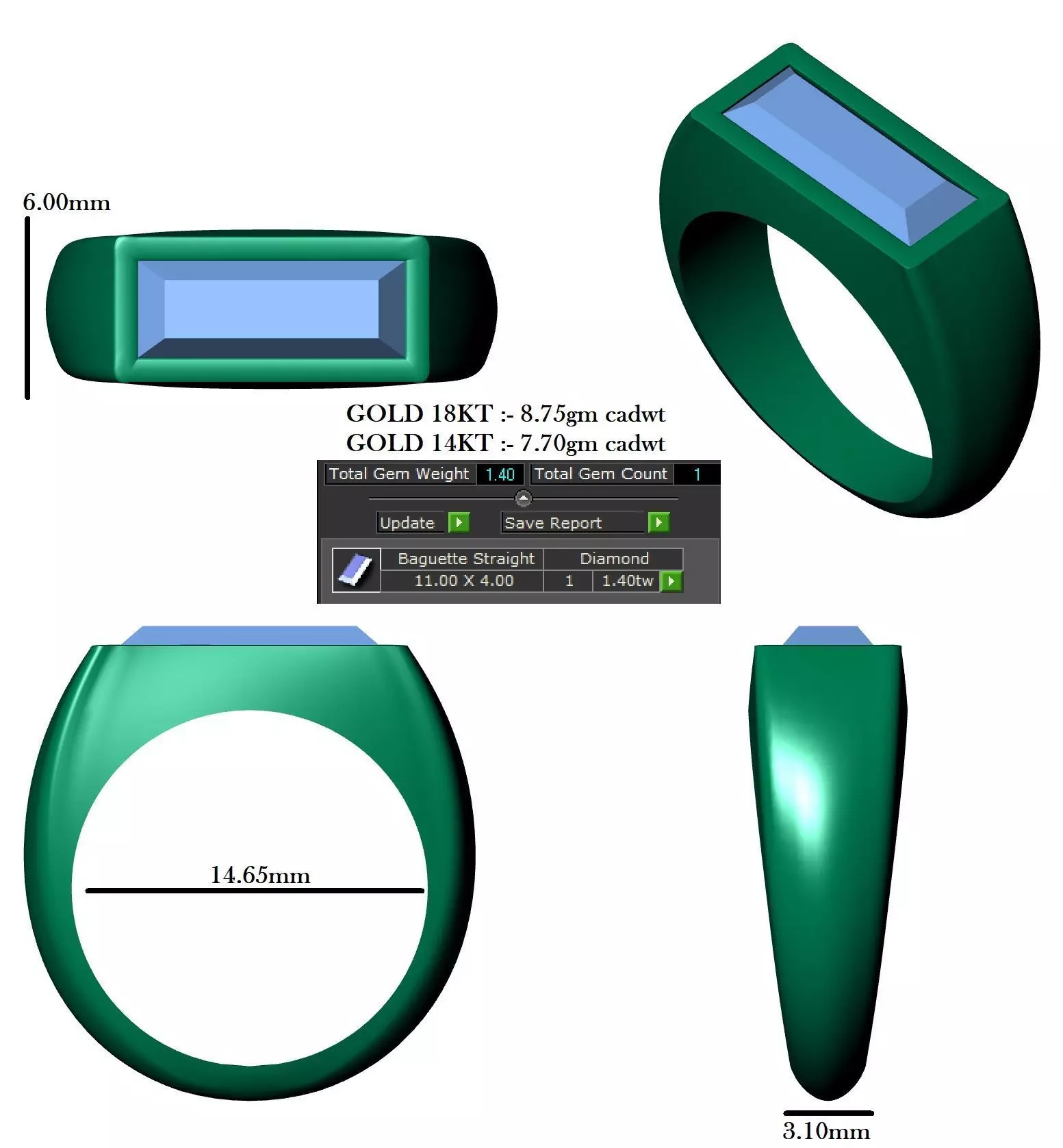 Gents Ring 3D print model_14