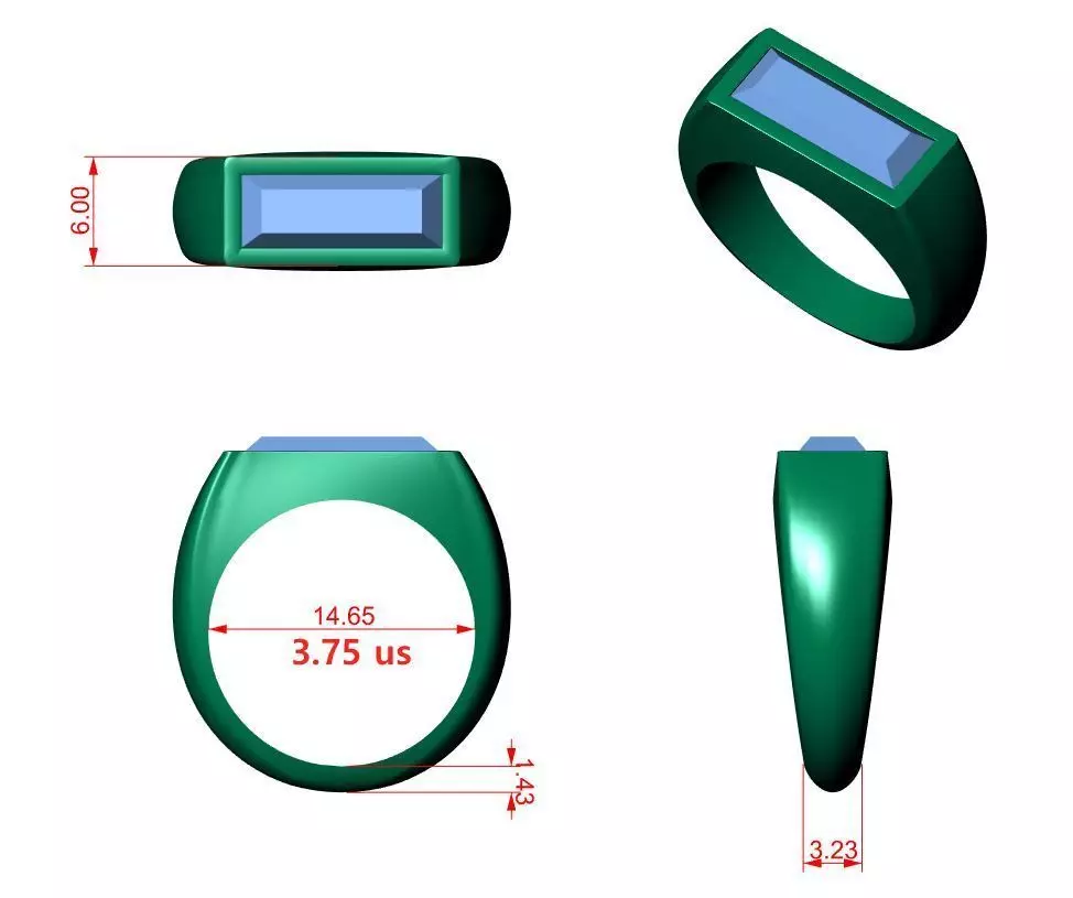 Gents Ring 3D print model_6