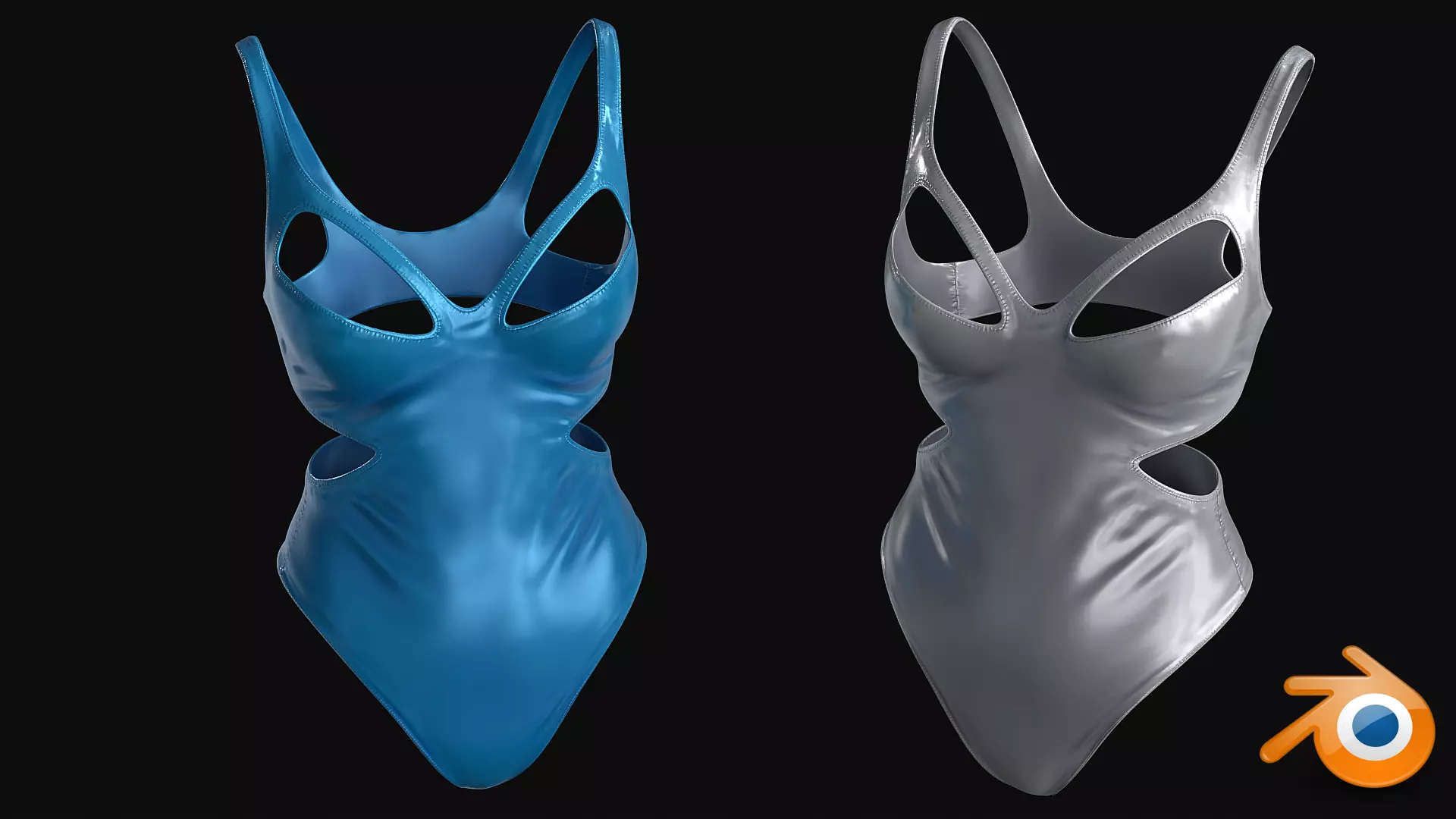 Swimsuit Low-poly 3D model_4
