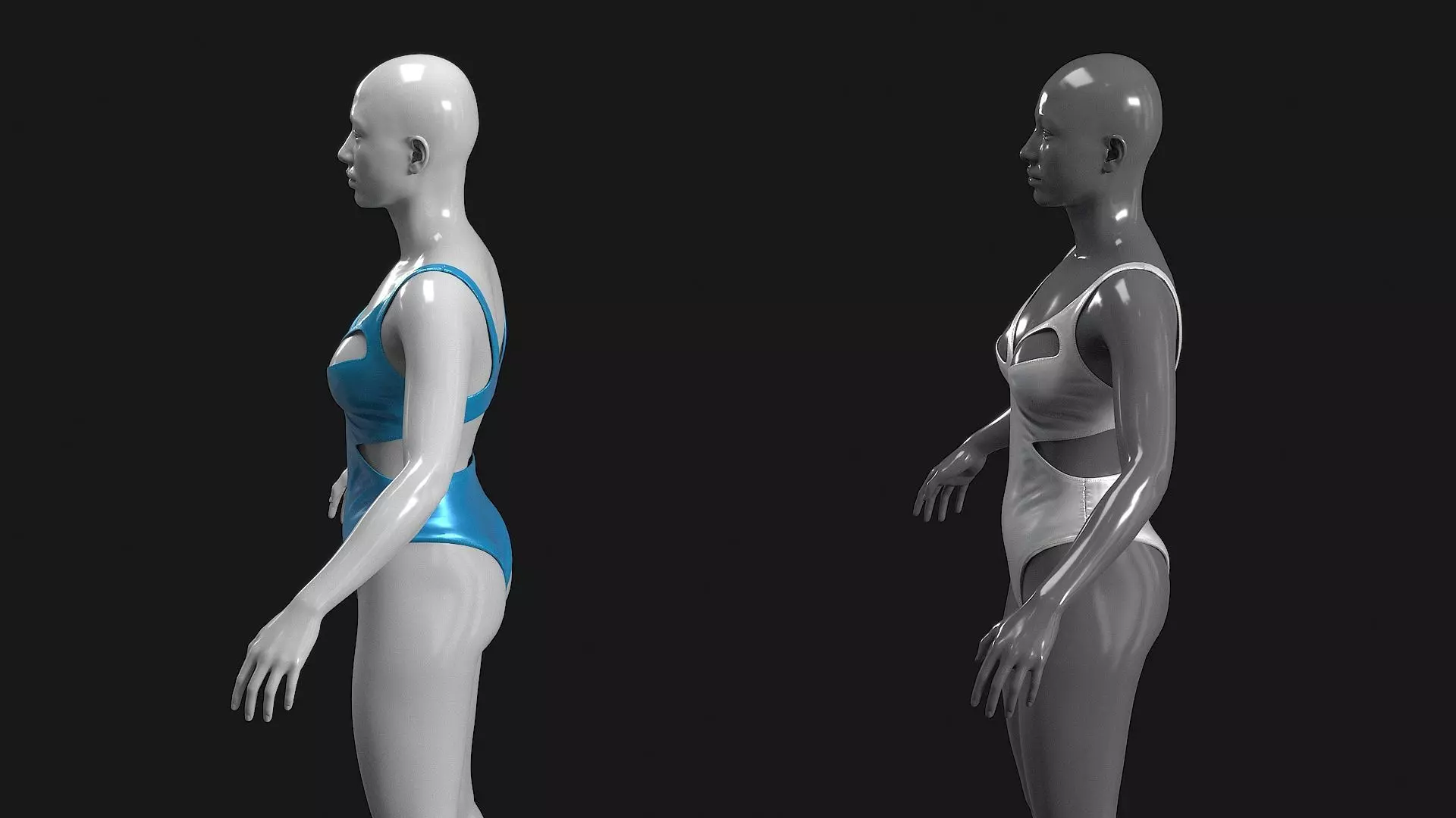 Swimsuit Low-poly 3D model_12