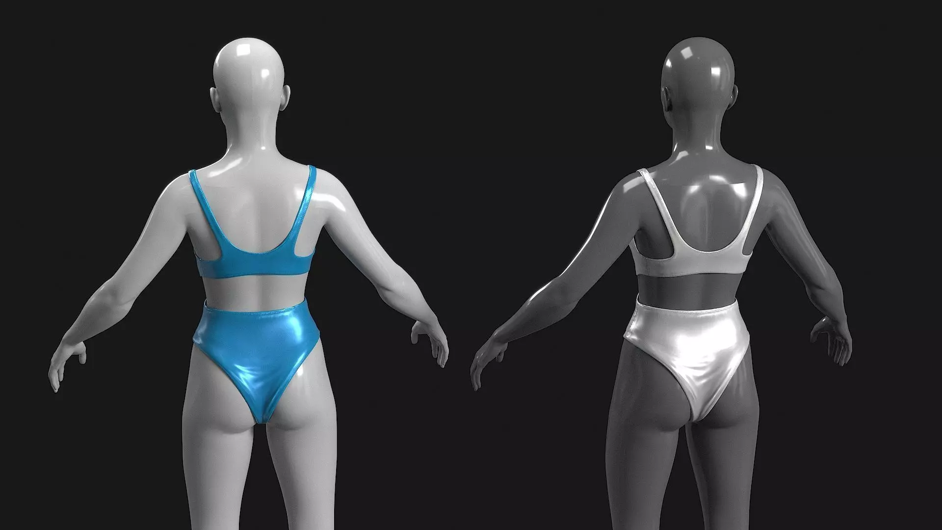 Swimsuit Low-poly 3D model_10