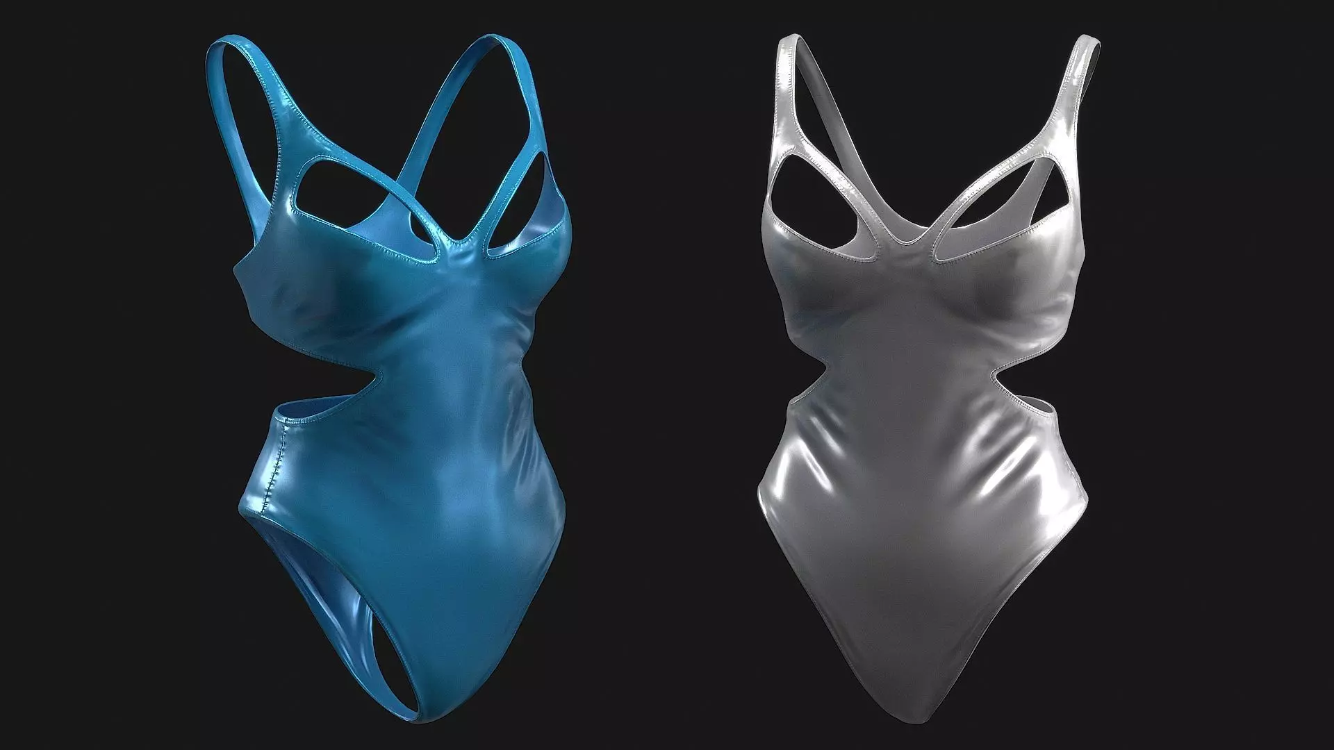 Swimsuit Low-poly 3D model_0