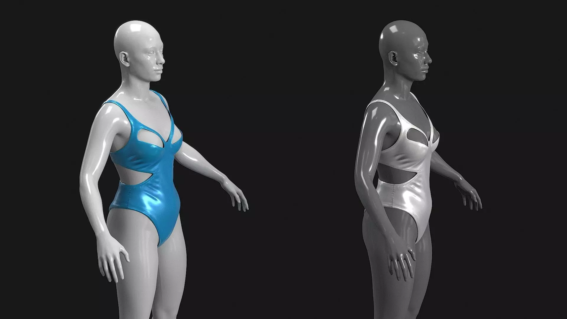 Swimsuit Low-poly 3D model_7