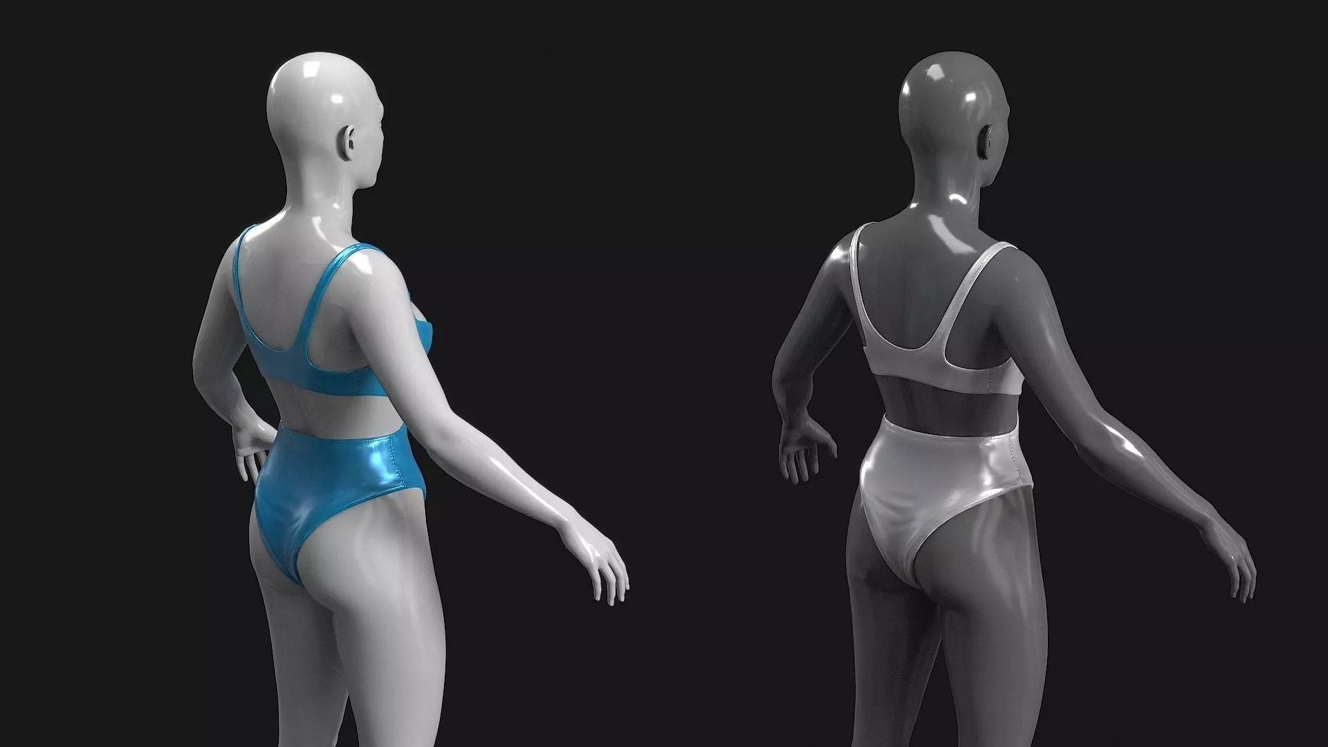 Swimsuit Low-poly 3D model_9
