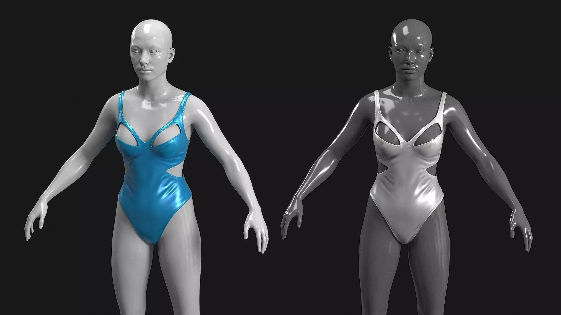 Swimsuit Low-poly 3D model_14