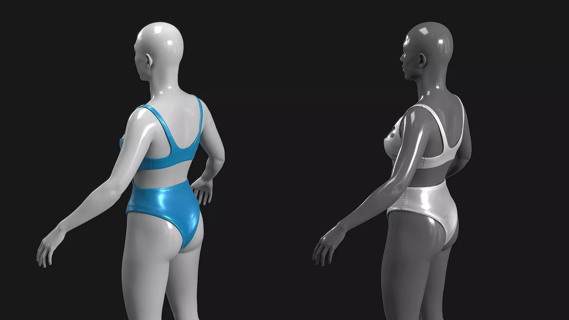 Swimsuit Low-poly 3D model_11