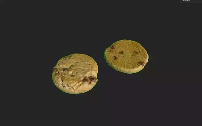 Cookie M09a Low-poly 3D model 2