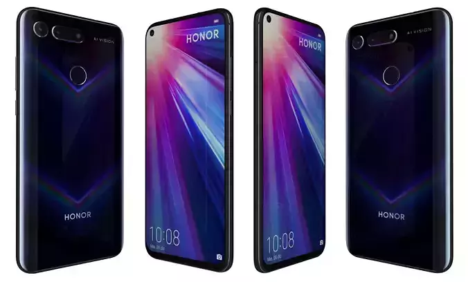 Honor View 20 Sapphire Black High Poly