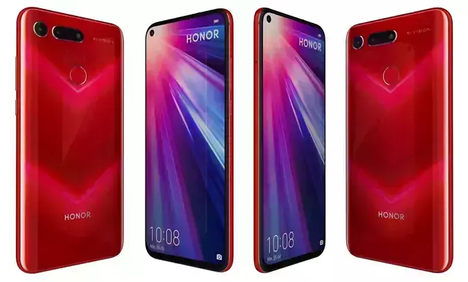  Honor View 20 Sapphire Red High Poly