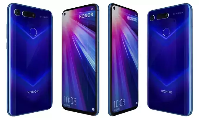 Honor View 20 Sapphire Blue High Poly