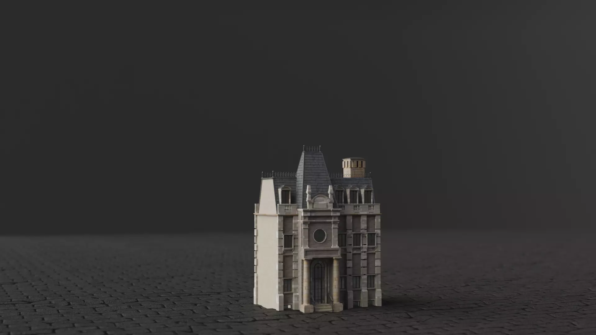 Classical European Building - House 28 3D model_0