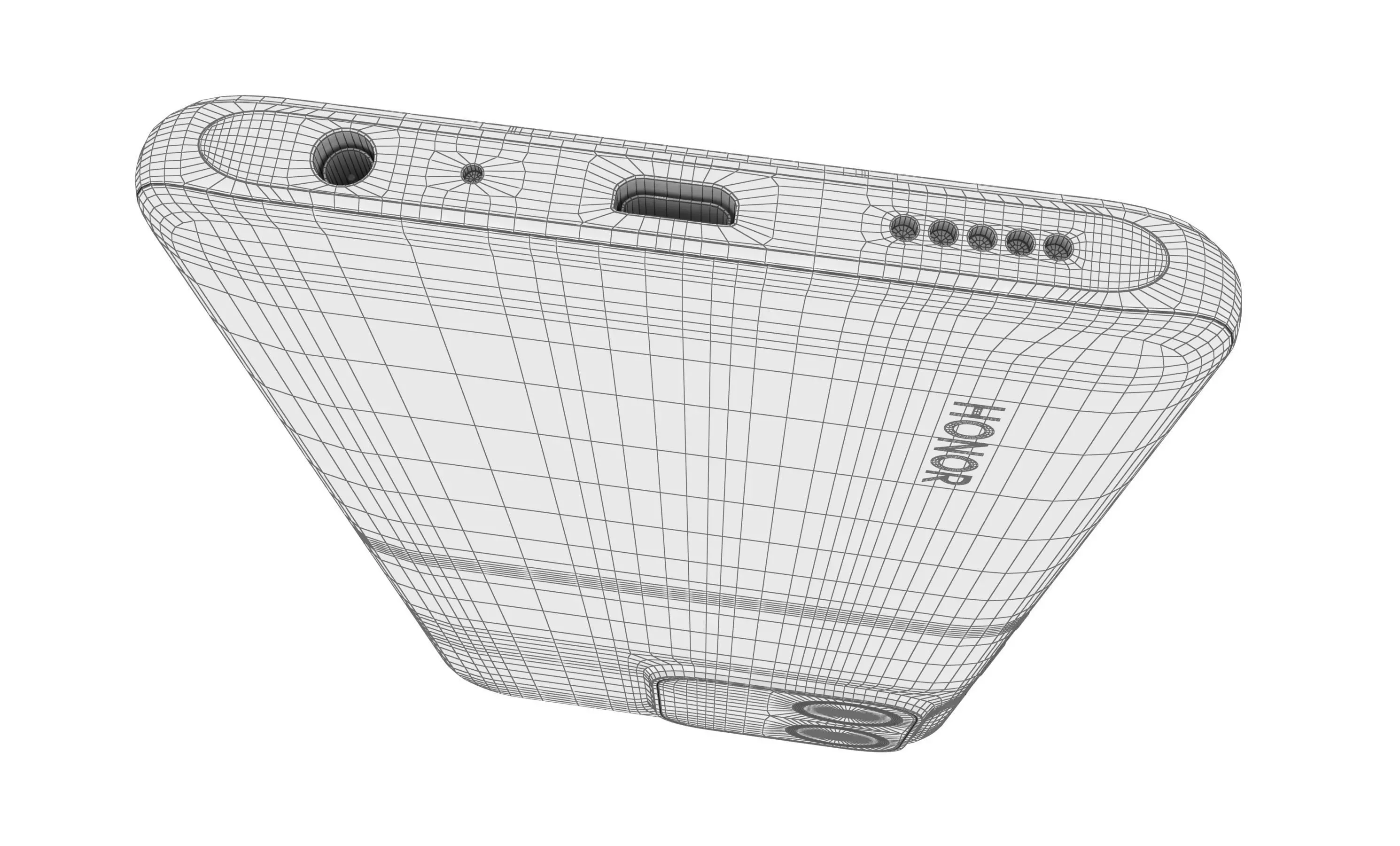 Honor X5 Black High Poly 3D model_17