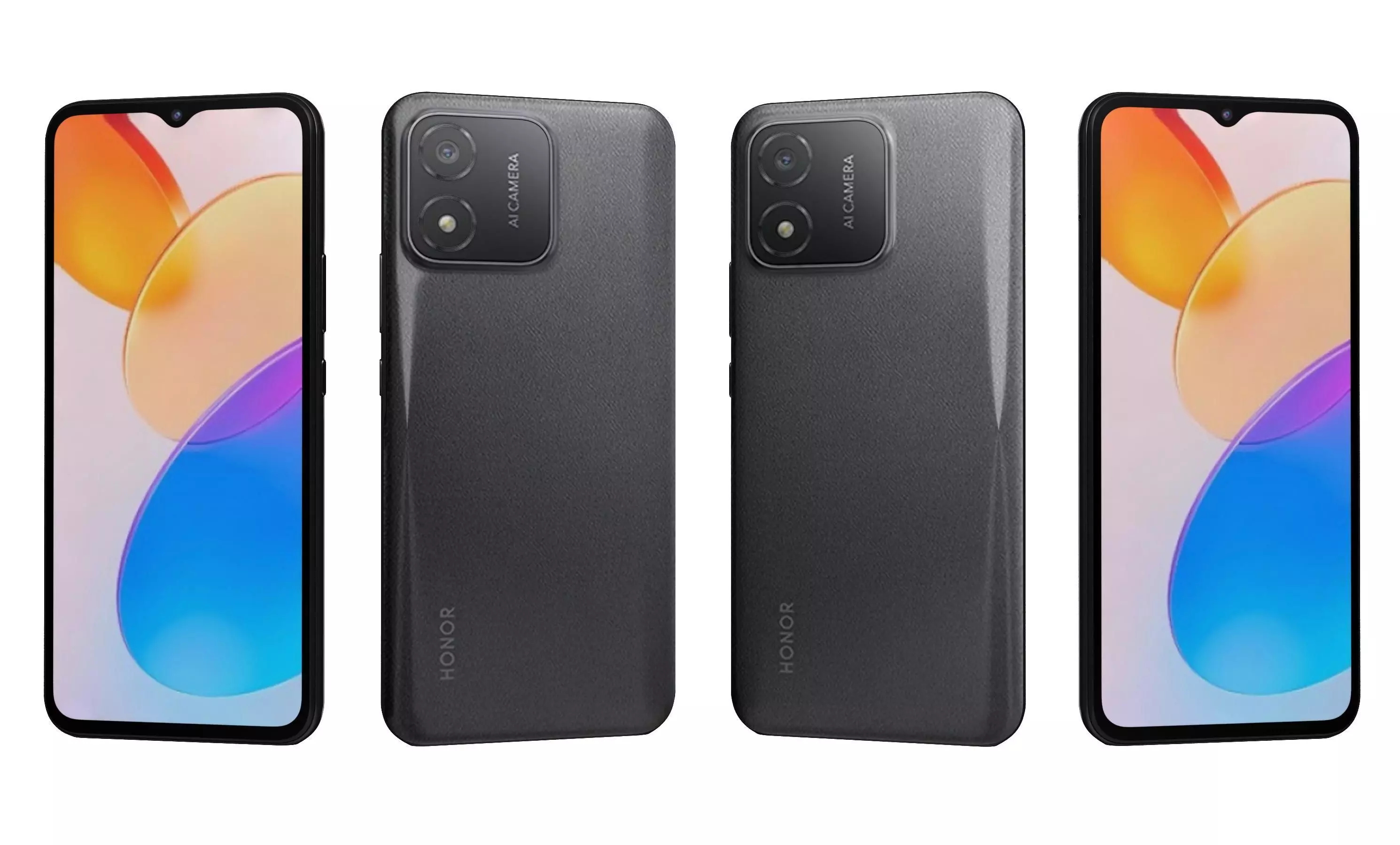 Honor X5 Black High Poly 3D model_27