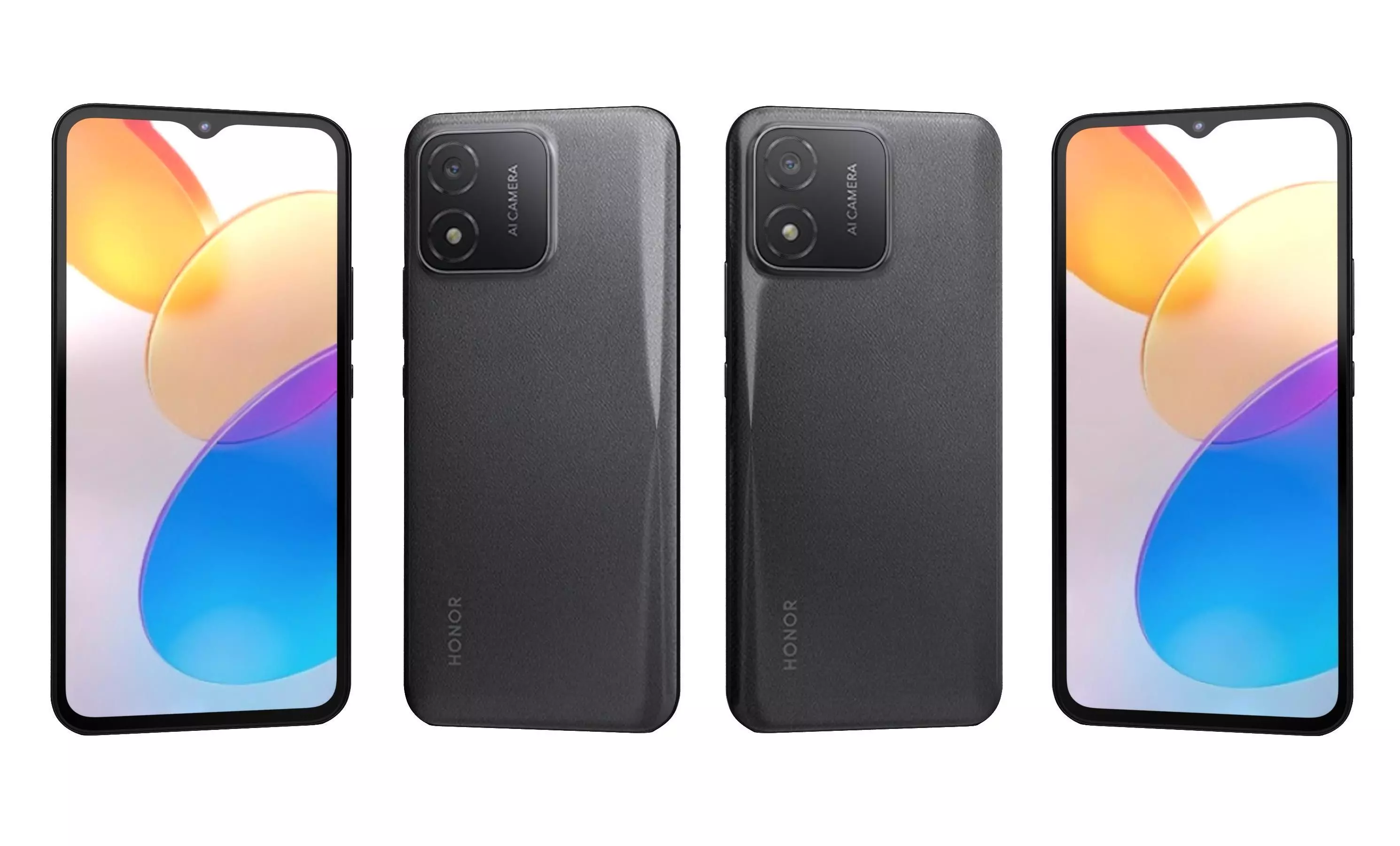 Honor X5 Black High Poly 3D model_22