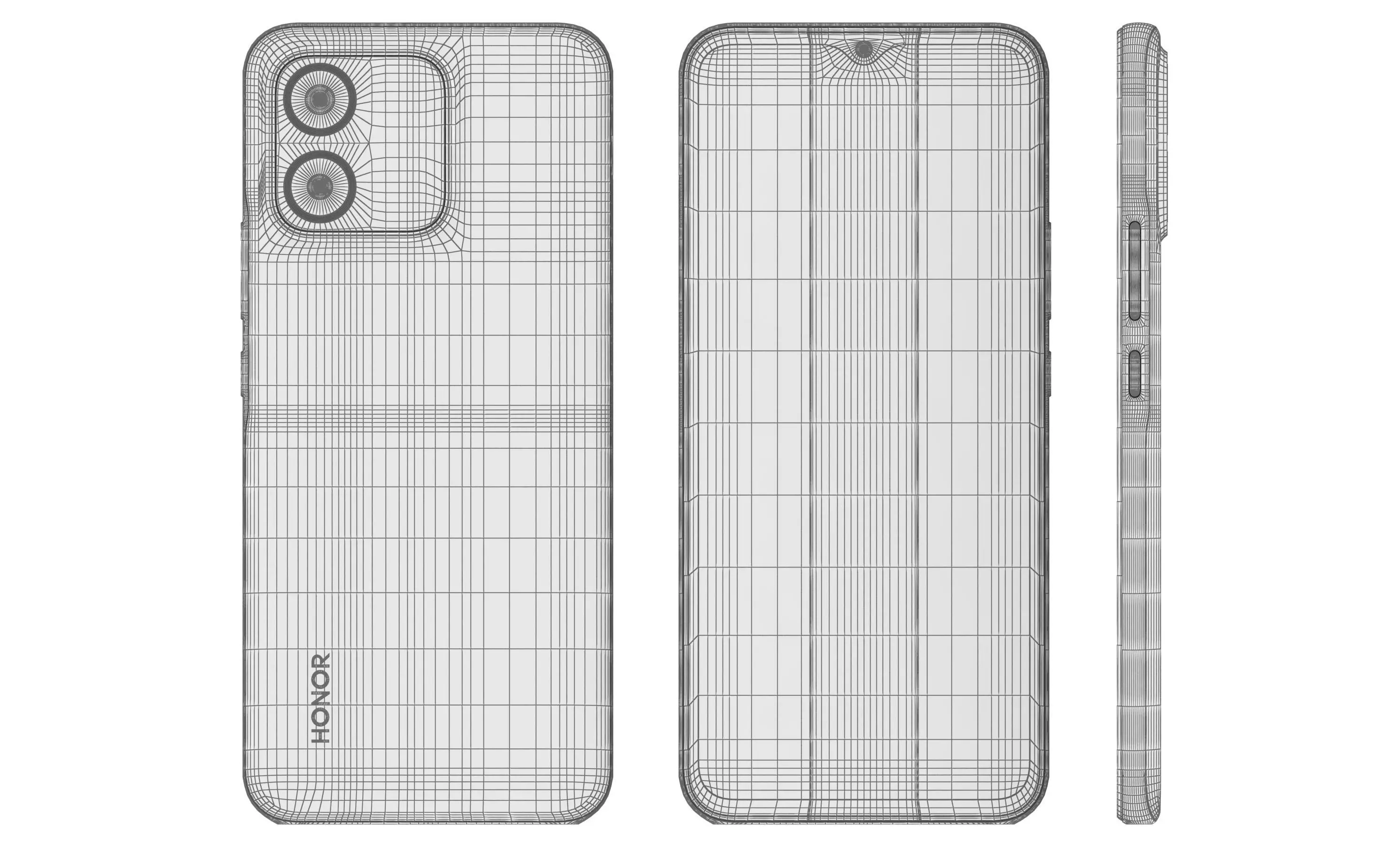 Honor X5 Black High Poly 3D model_12