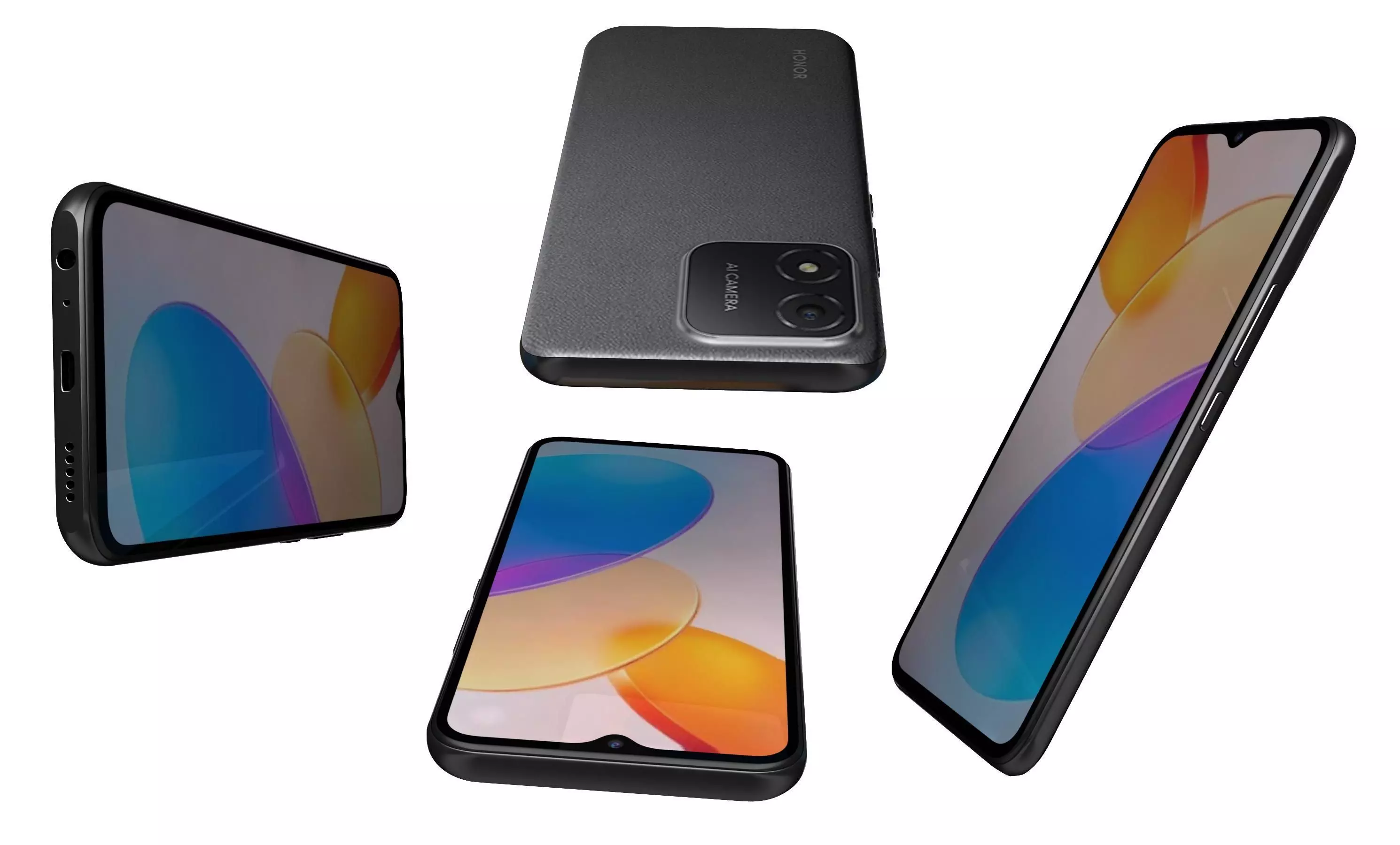 Honor X5 Black High Poly 3D model_8