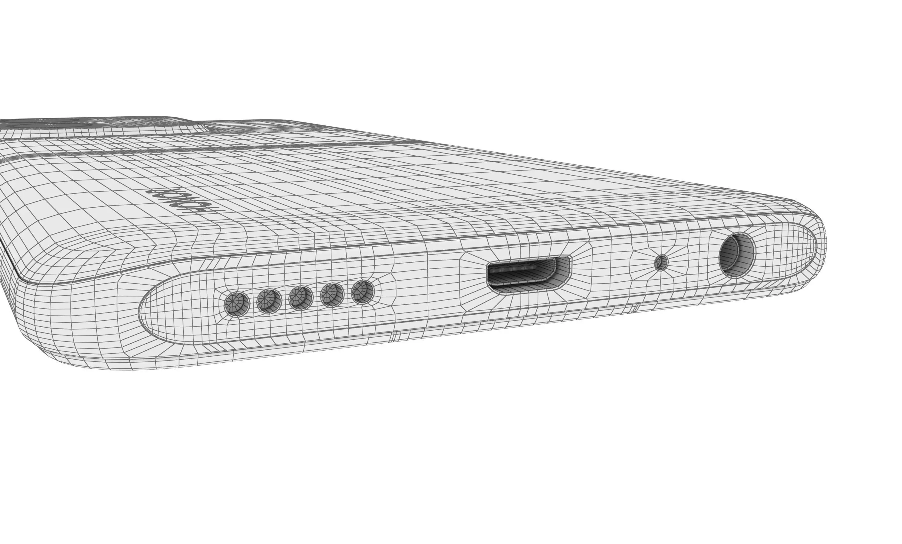 Honor X5 Black High Poly 3D model_25