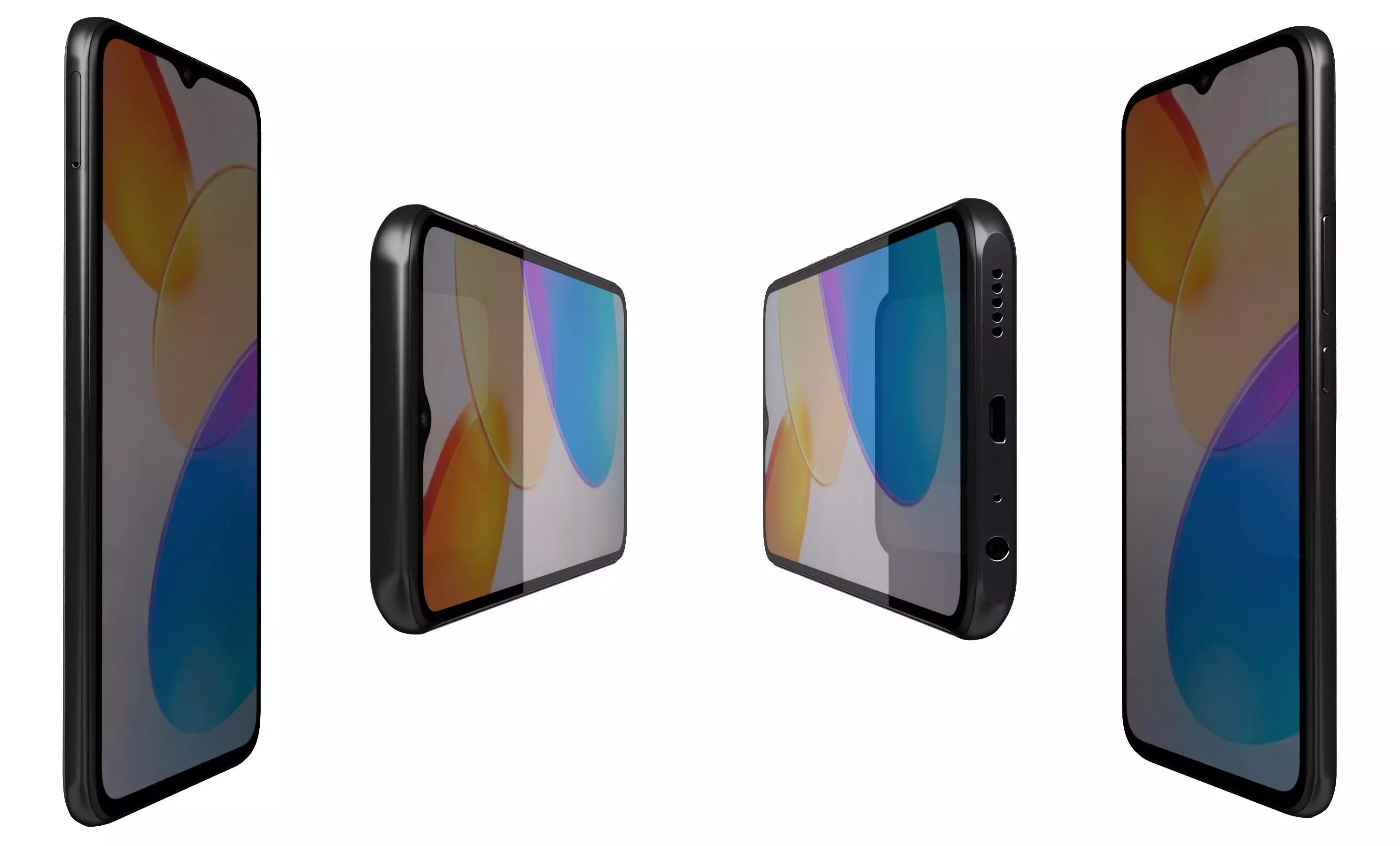 Honor X5 Black High Poly 3D model_3