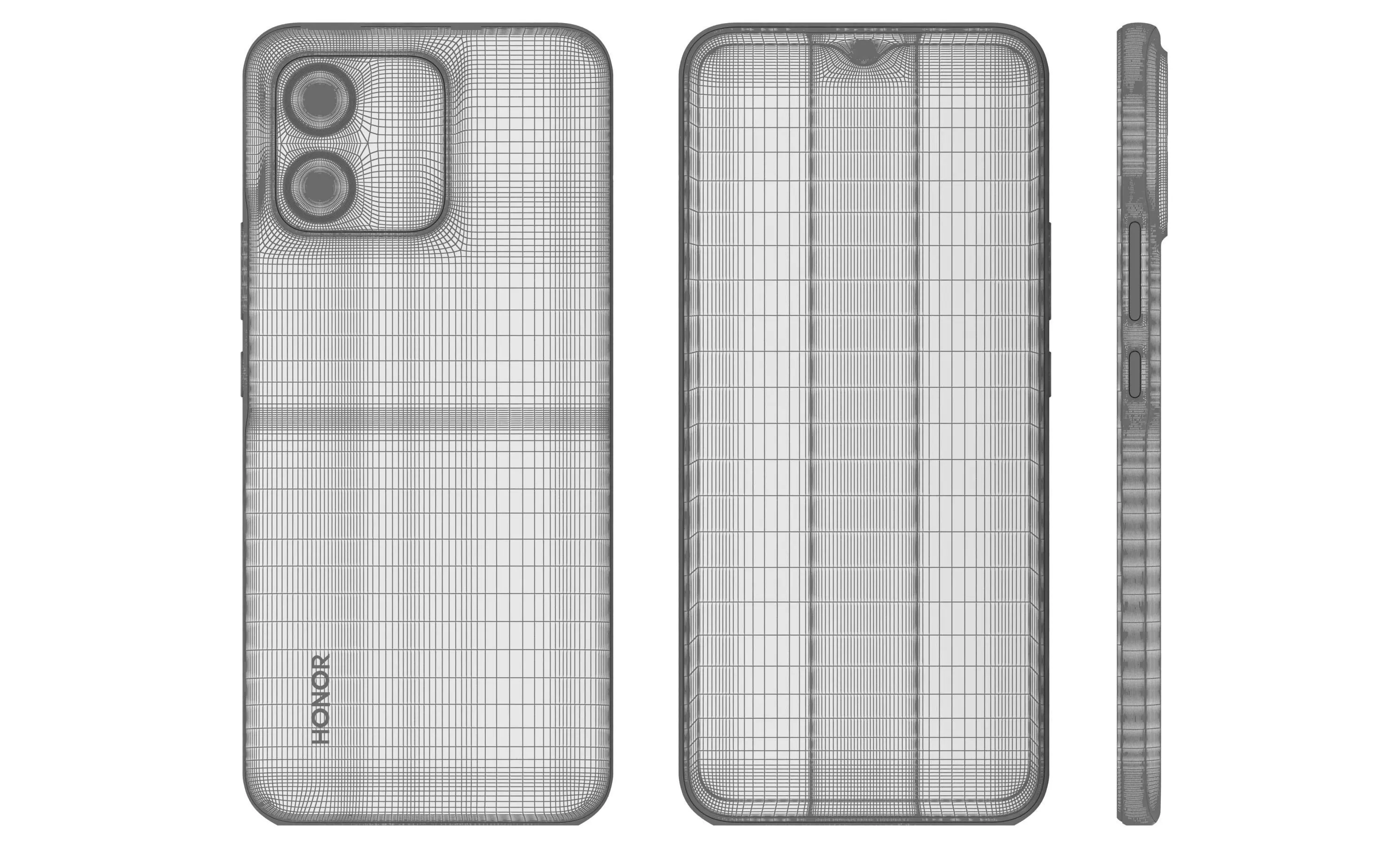 Honor X5 Black High Poly 3D model_13