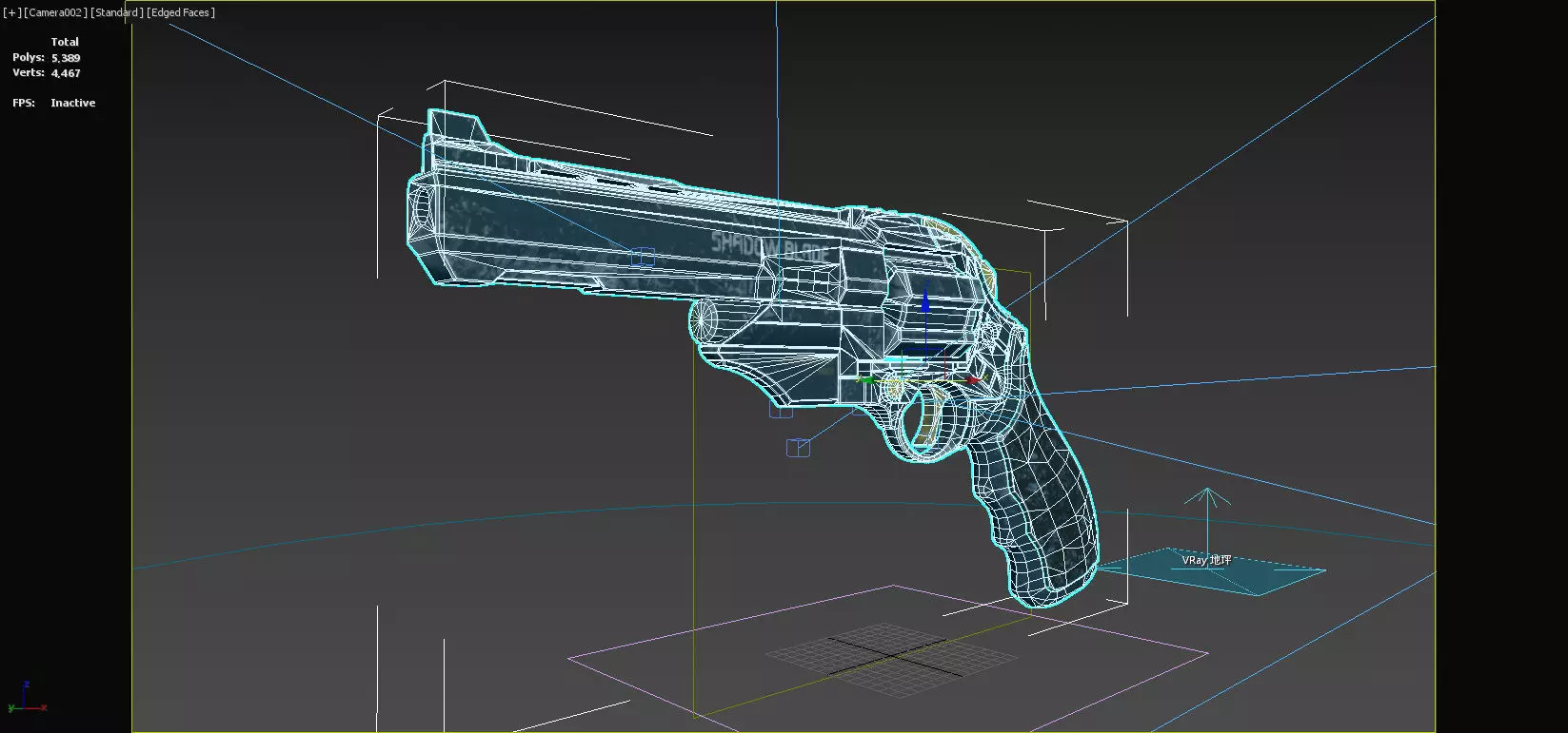 Future Sci-Fi Revolver 3D model_9