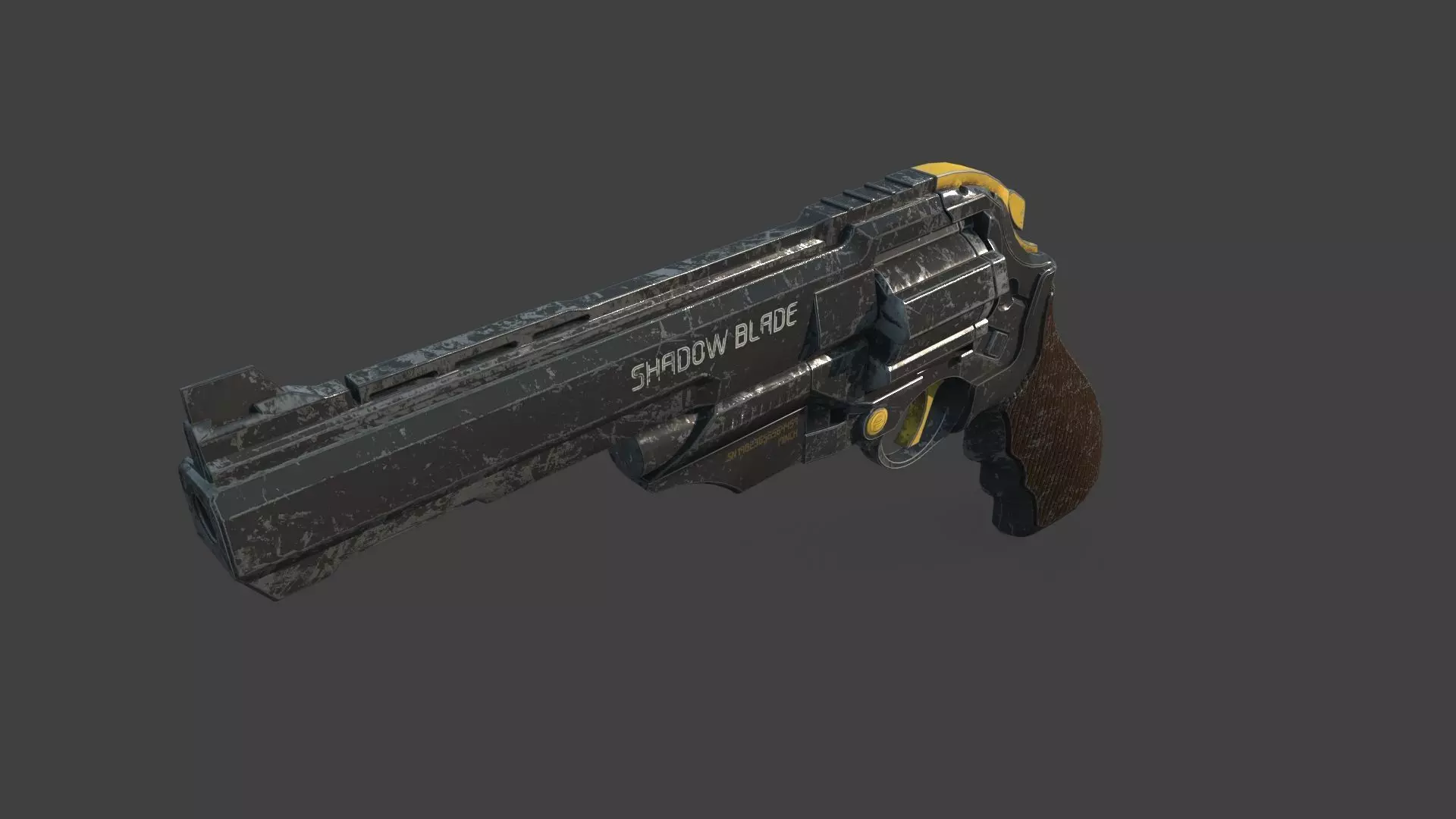 Future Sci-Fi Revolver 3D model_5