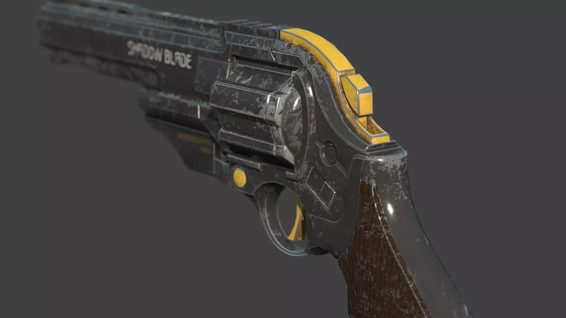 Future Sci-Fi Revolver 3D model_4