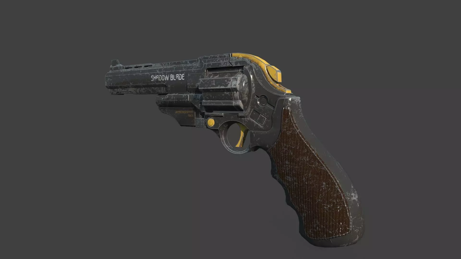 Future Sci-Fi Revolver 3D model_2