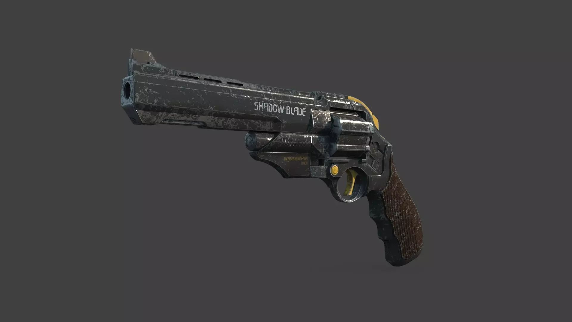 Future Sci-Fi Revolver 3D model_0