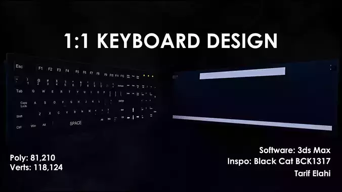 High Poly Keyboard Model 