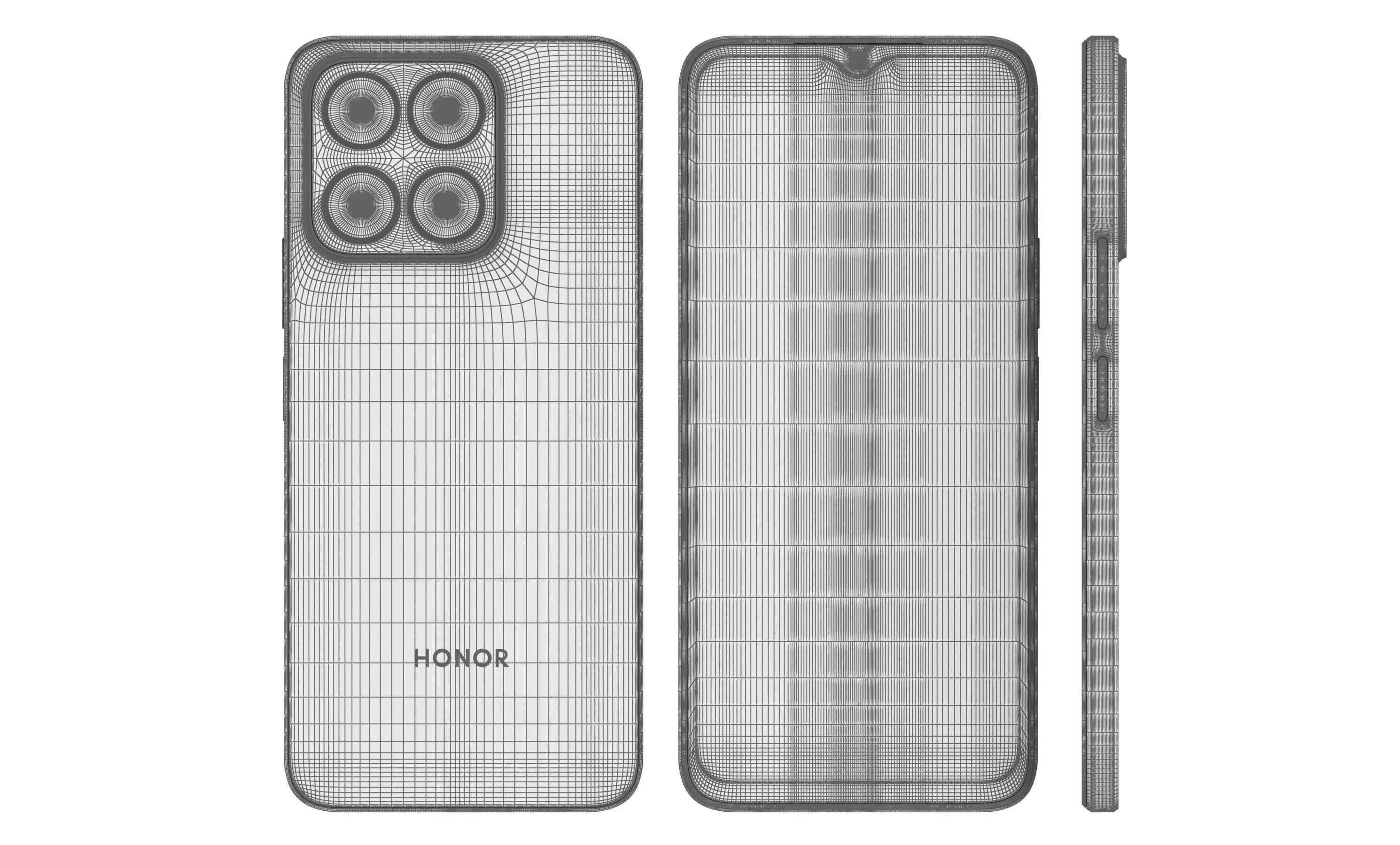 Honor X5b Plus Ocean Blue High Poly 3D model_12