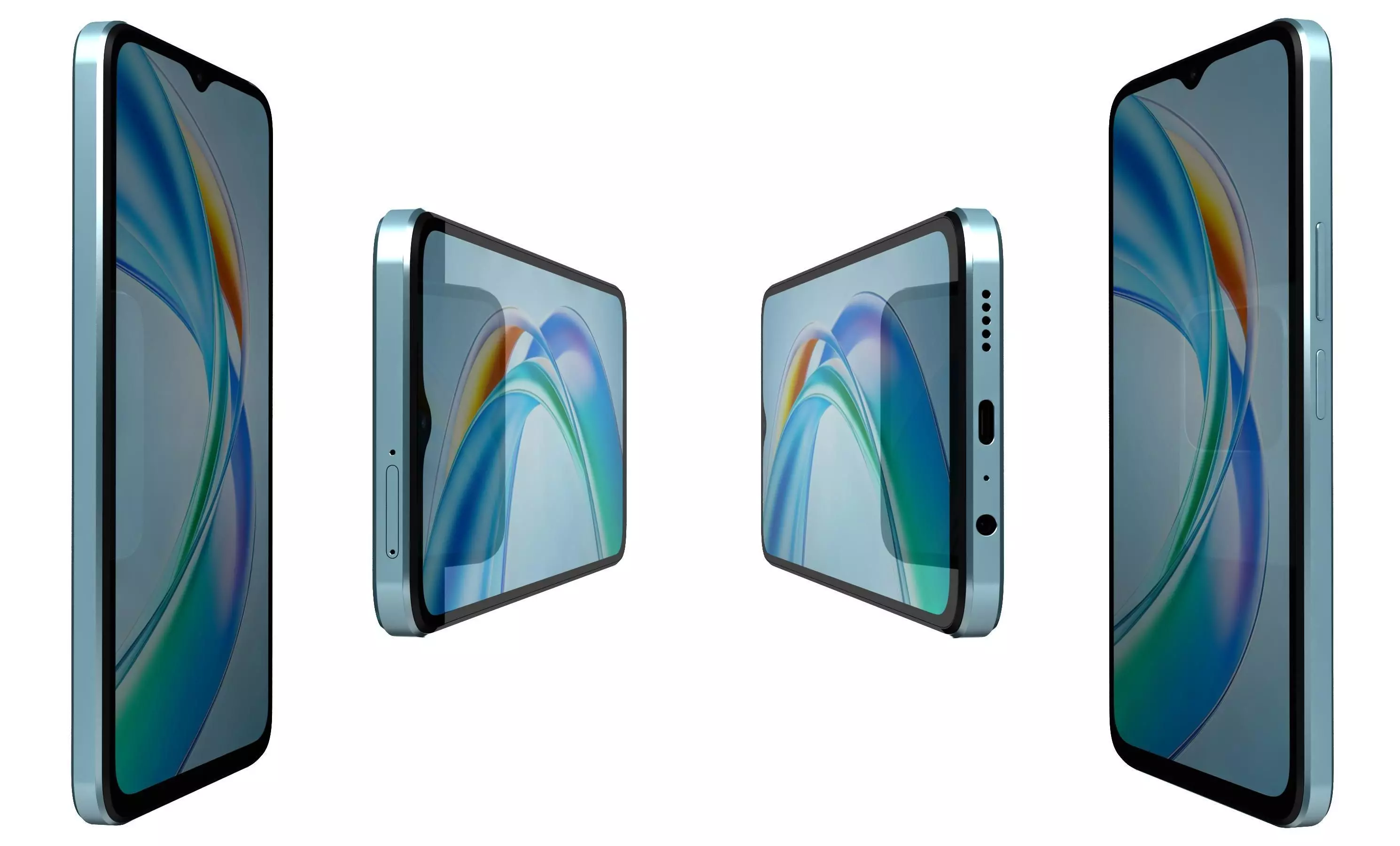 Honor X5b Plus Ocean Blue High Poly 3D model_2