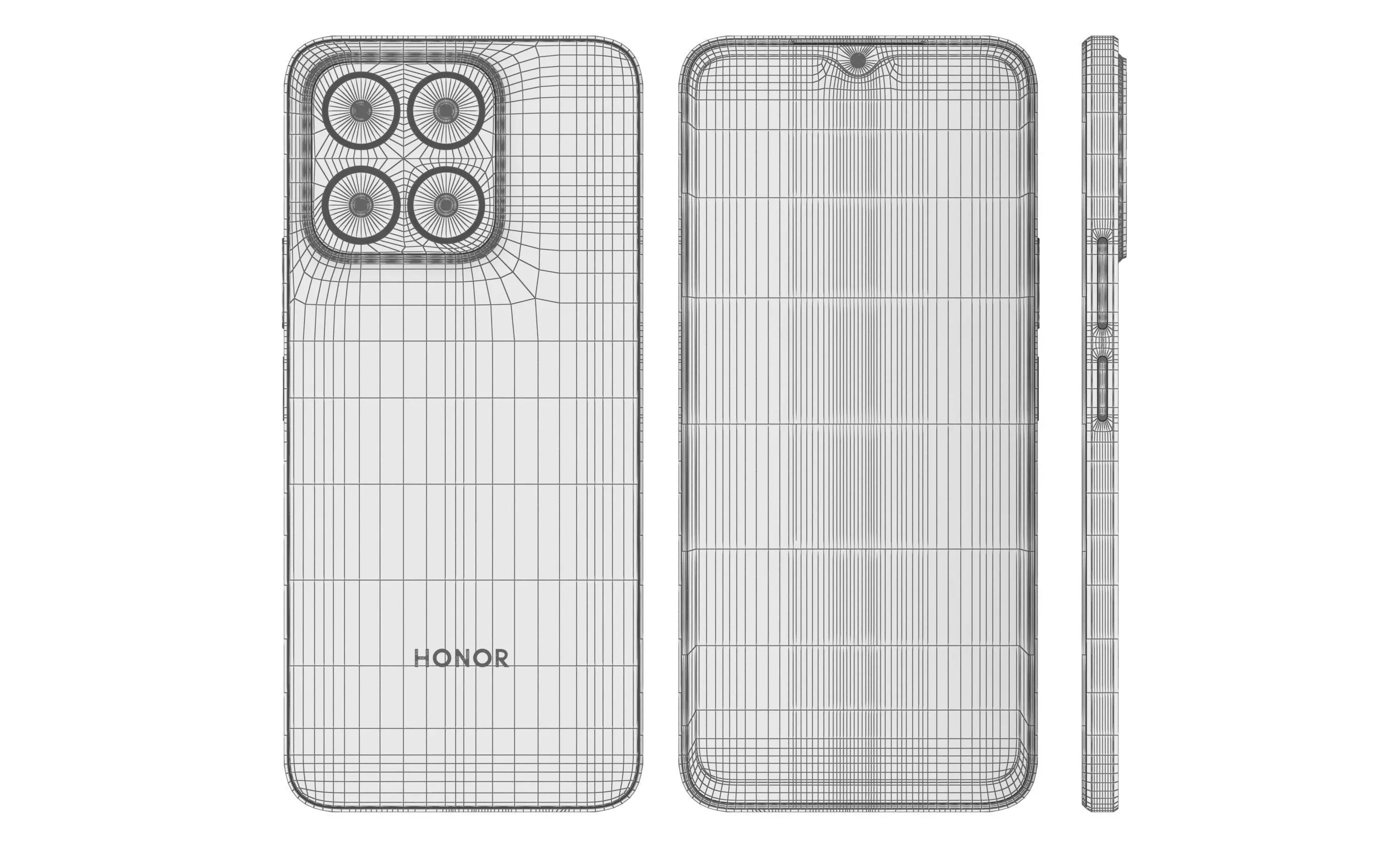 Honor X5b Plus Ocean Blue High Poly 3D model_11