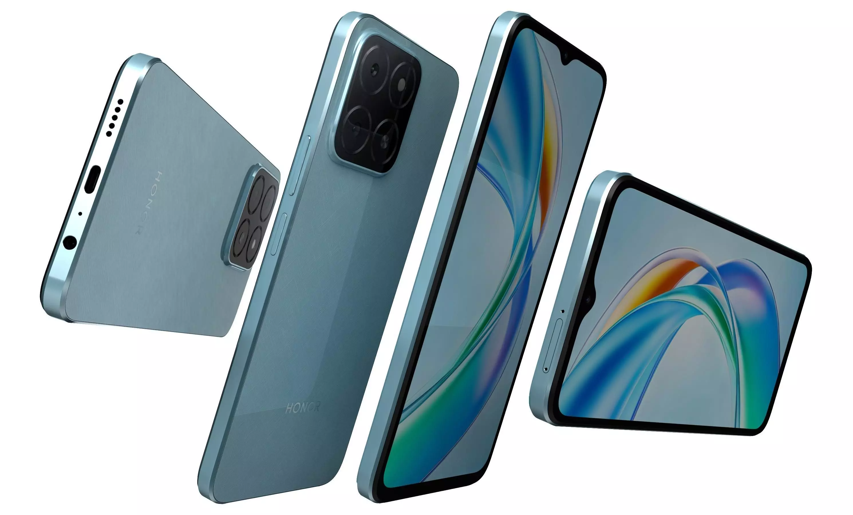 Honor X5b Plus Ocean Blue High Poly 3D model_5