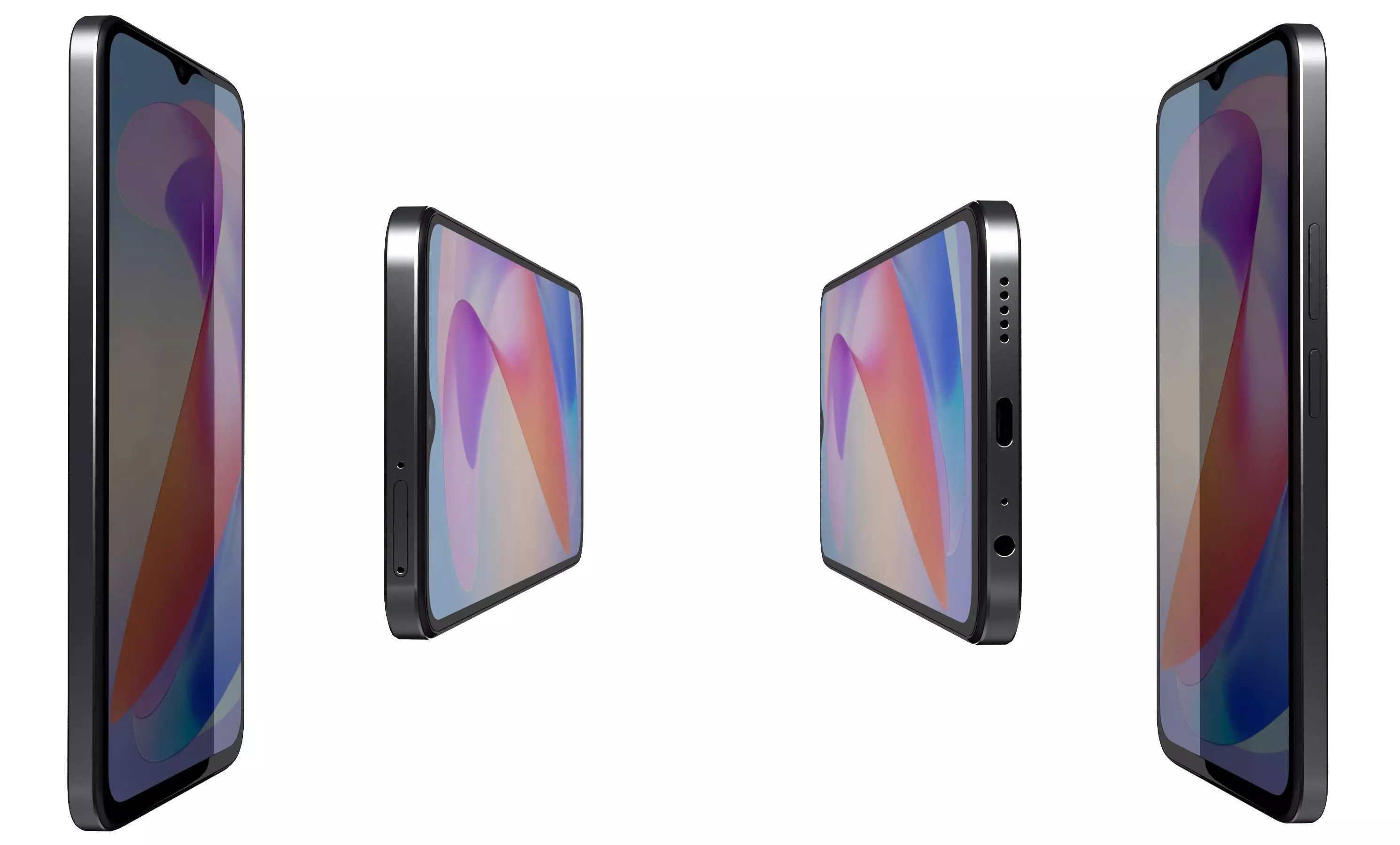 Honor X6a Black High Poly 3D model_2