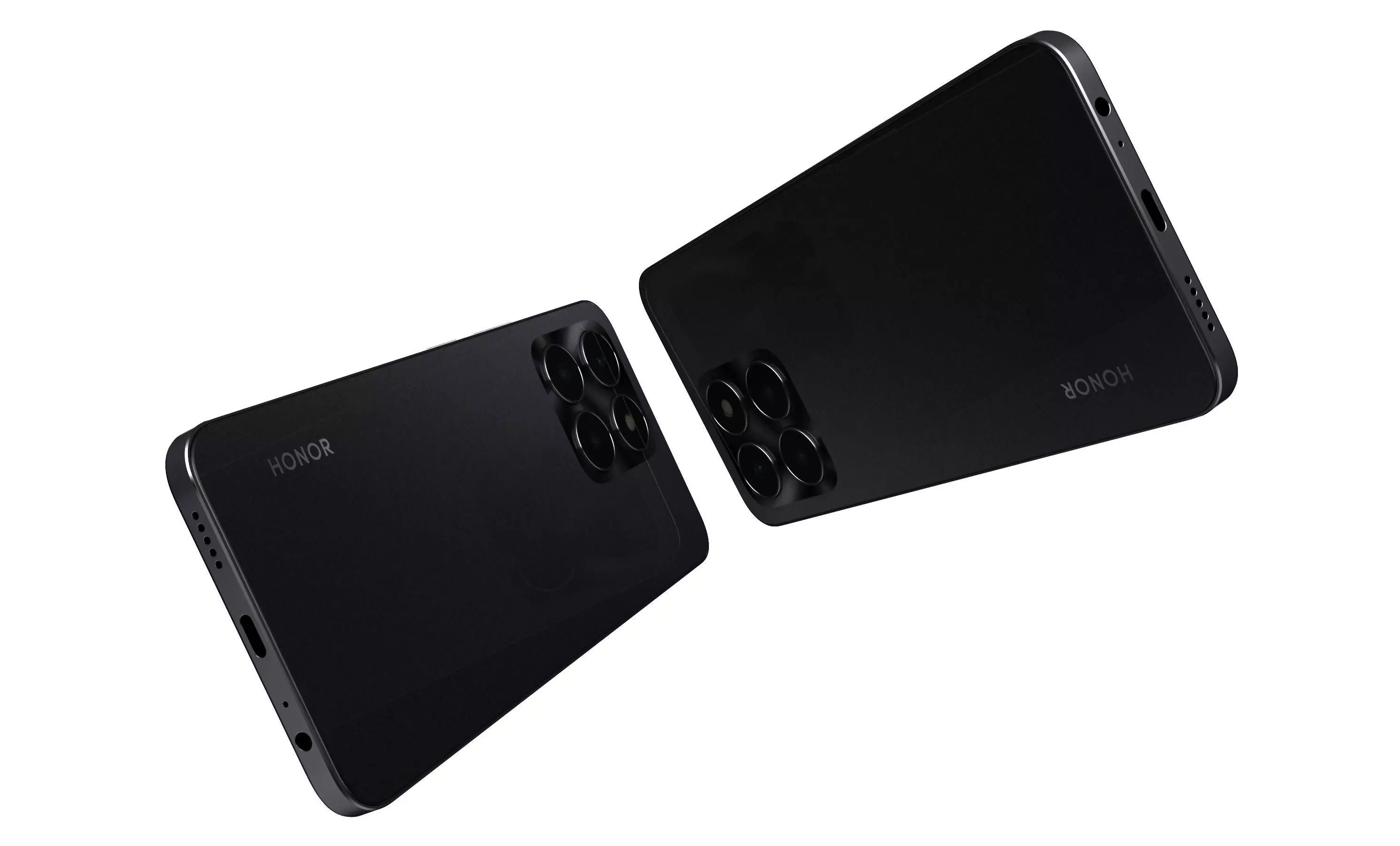 Honor X6a Black High Poly 3D model_4