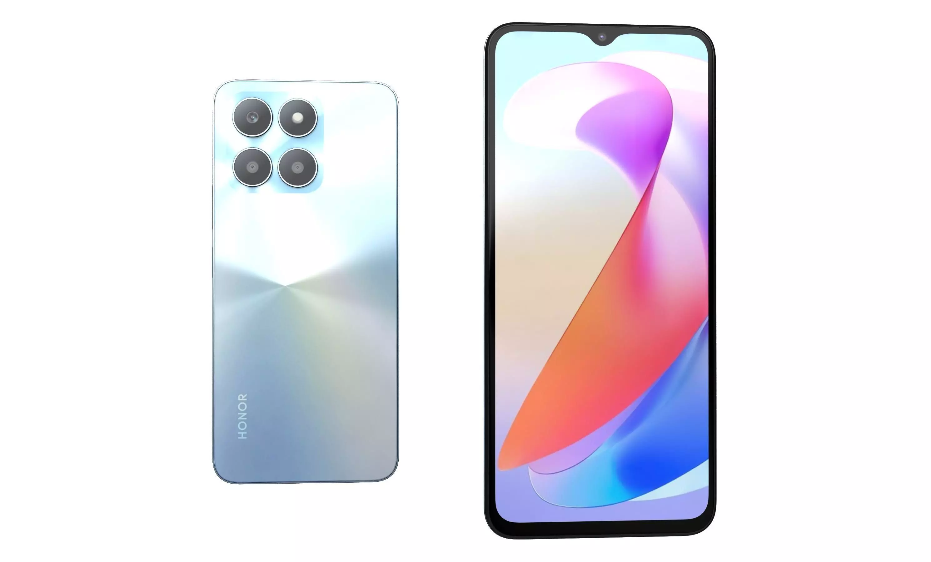 Honor X6a Blue High Poly 3D model_28