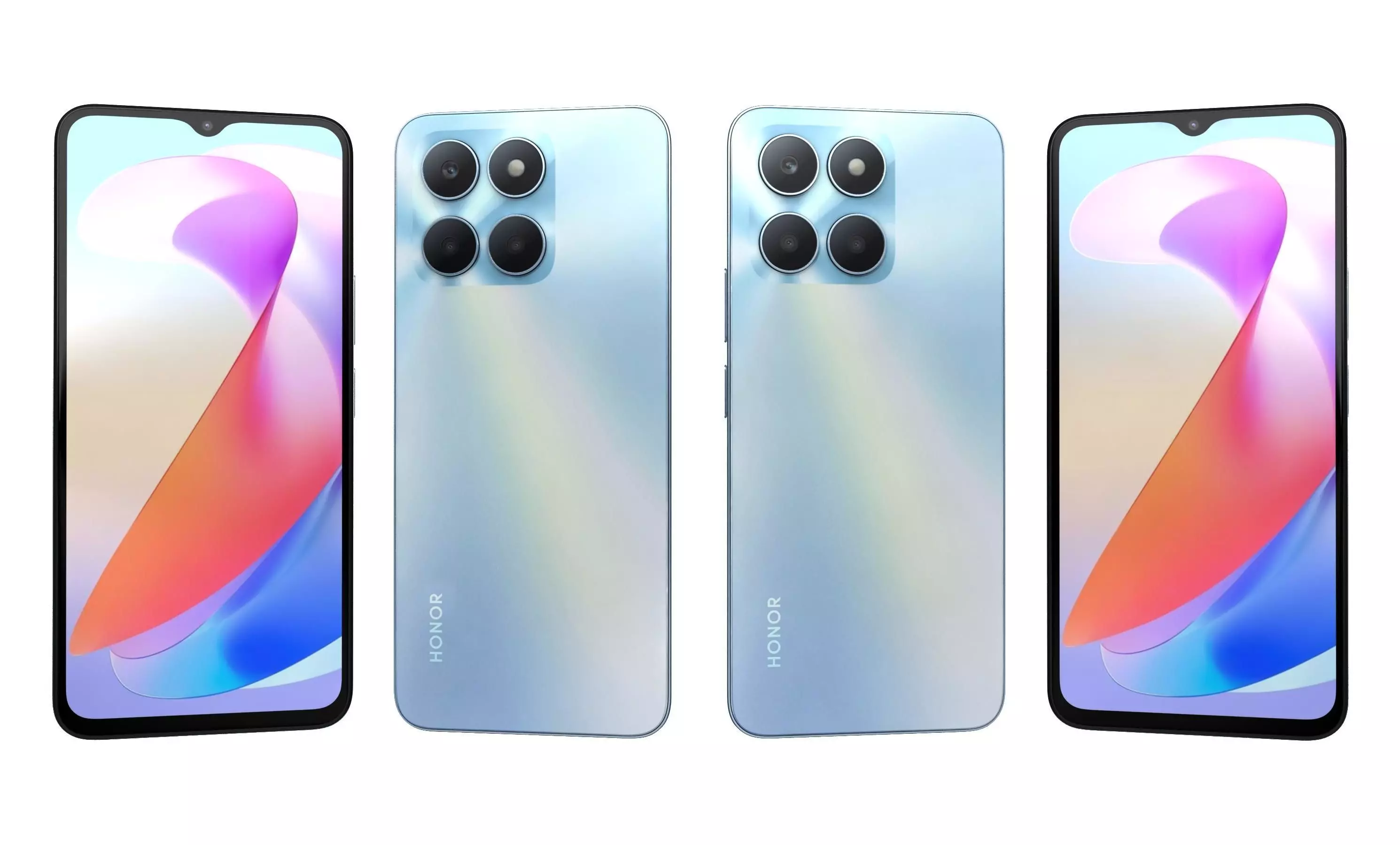 Honor X6a Blue High Poly 3D model_20