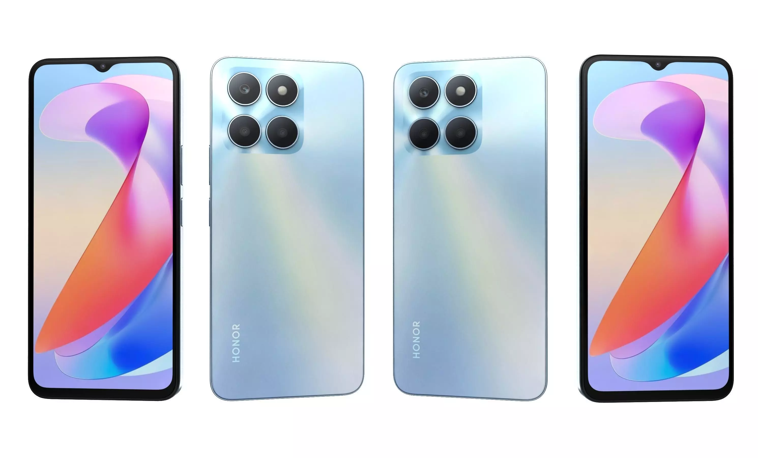 Honor X6a Blue High Poly 3D model_24