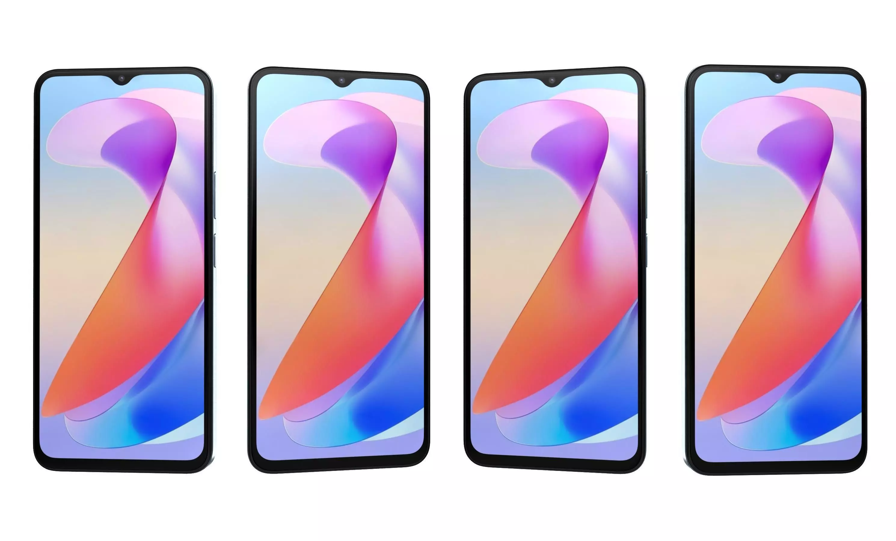 Honor X6a Blue High Poly 3D model_27