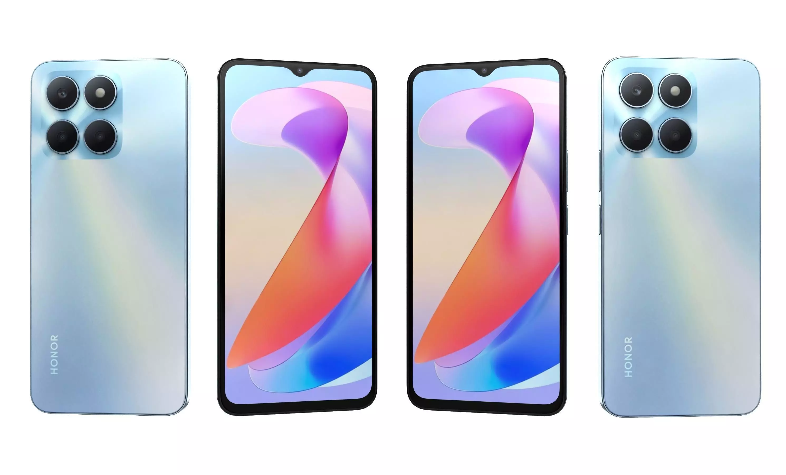 Honor X6a Blue High Poly 3D model_26