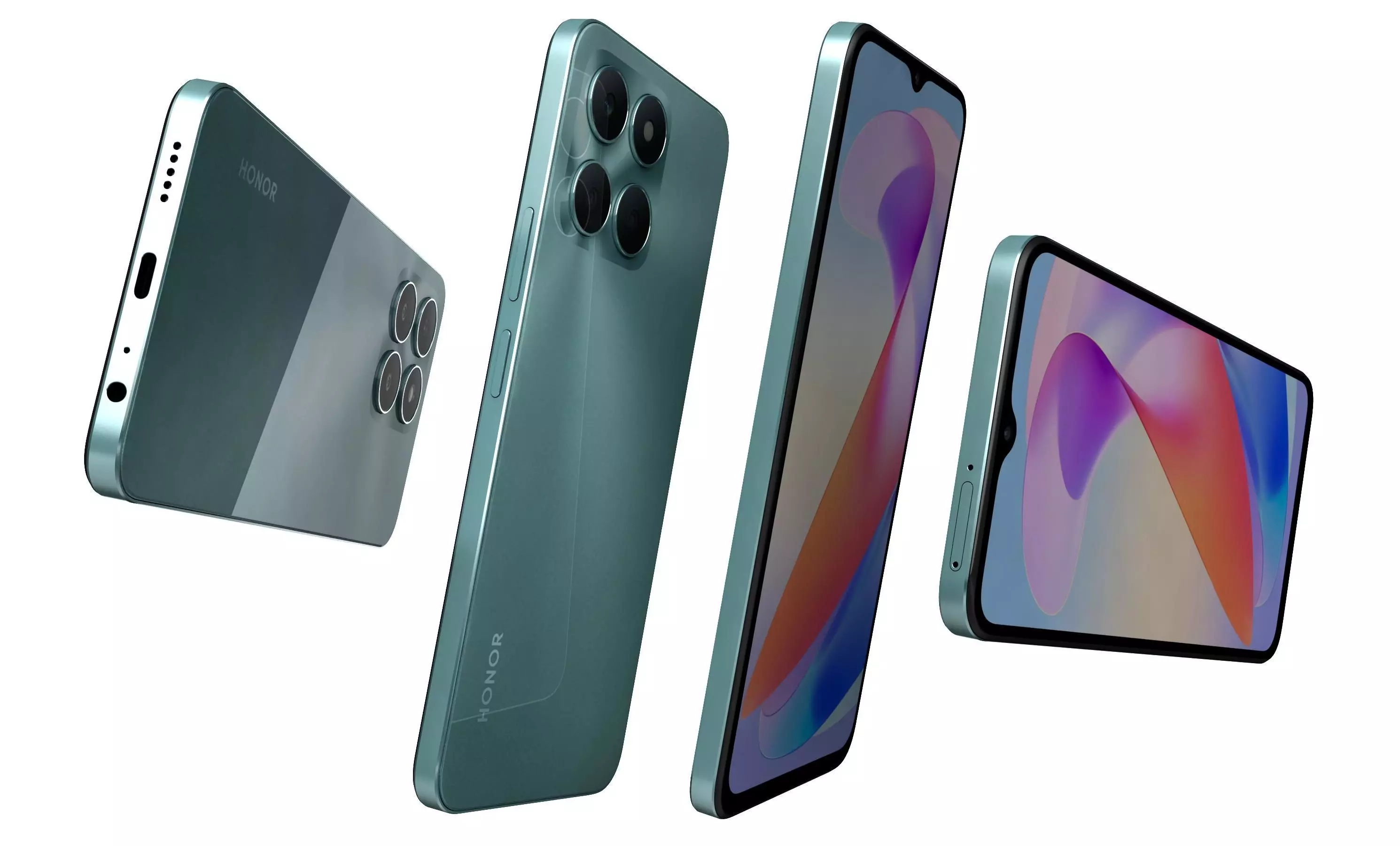 Honor X6a Green High Poly 3D model_5