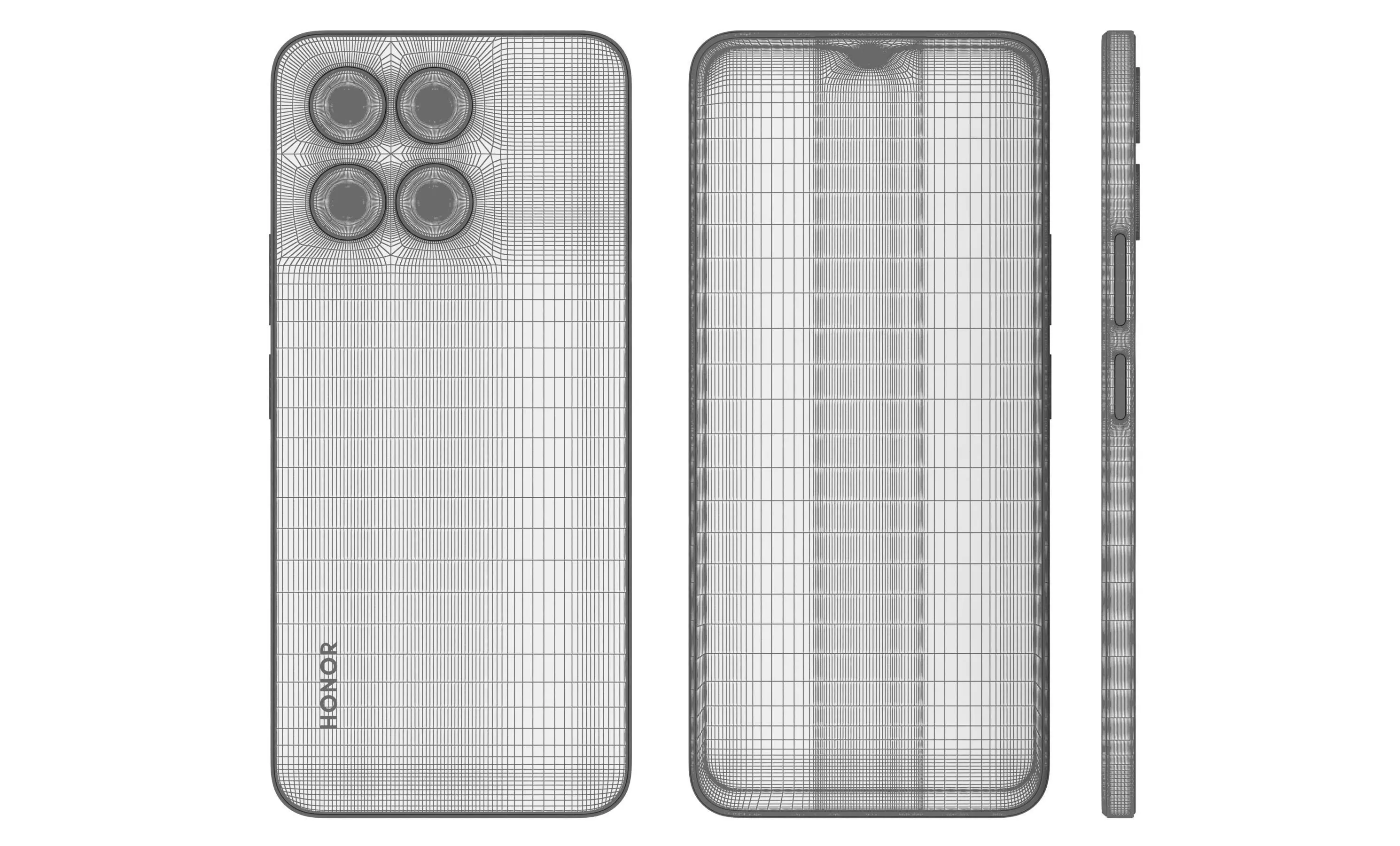 Honor X6a Green High Poly 3D model_12