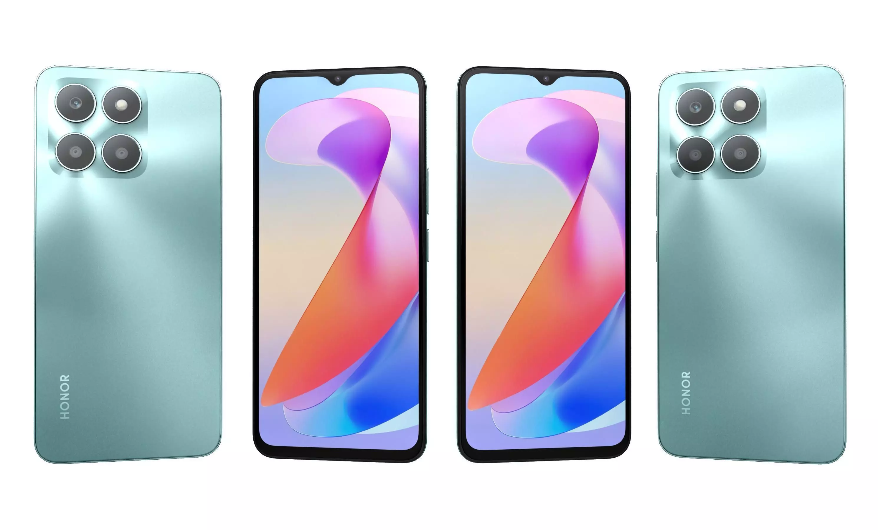 Honor X6a Green High Poly 3D model_0